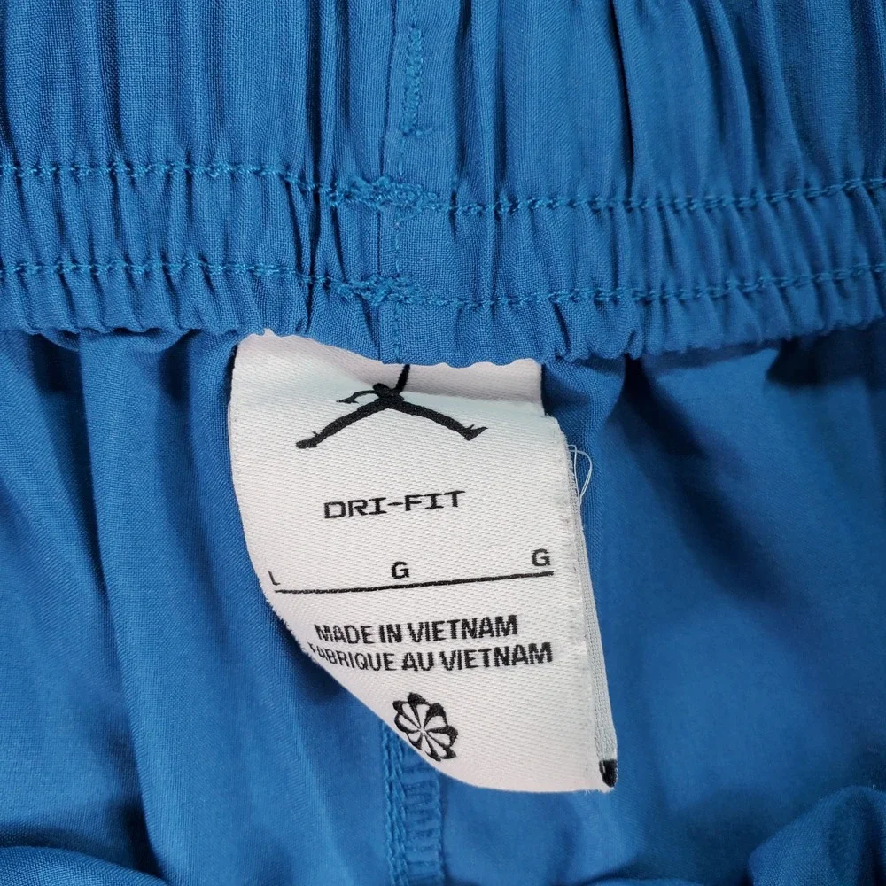 Jordan Dri-FIT Mens Blue Basketball Athletic Shorts Size Large Jumpman Logo flaw